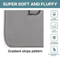 Extra Thick Memory Foam & Super Comfort Bath Rug Mat for Bathroom (60 x 40 cm, Grey) Boxing Day Bash Kings Warehouse 