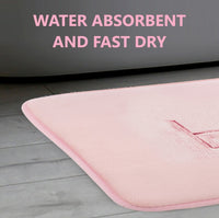 Extra Thick Memory Foam & Super Comfort Bath Rug Mat for Bathroom (60 x 40 cm, Pink) Boxing Day Bash Kings Warehouse 