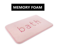 Extra Thick Memory Foam & Super Comfort Bath Rug Mat for Bathroom (60 x 40 cm, Pink) Boxing Day Bash Kings Warehouse 