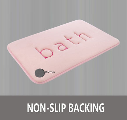 Extra Thick Memory Foam & Super Comfort Bath Rug Mat for Bathroom (60 x 40 cm, Pink) Boxing Day Bash Kings Warehouse 