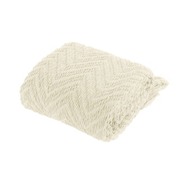 Ezra Cream Knitted Throw Rug Home & Garden Kings Warehouse 