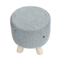 Fabric Ottoman Foot Stool Rest Pouffe Footstool Wood Storage Padded Seat Furniture Kings Warehouse 