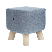 Fabric Ottoman Foot Stool Rest Pouffe Footstool Wood Storage Padded Seat