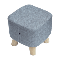 Fabric Ottoman Foot Stool Rest Pouffe Footstool Wood Storage Padded Seat Furniture Kings Warehouse 