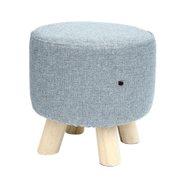 Fabric Ottoman Foot Stool Rest Pouffe Footstool Wood Storage Padded Seat Furniture Kings Warehouse 