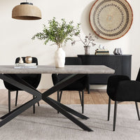 Falcon Rectangular Dining Table MDF Marbling Furniture Kings Warehouse 