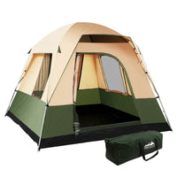 Family Camping Tent 4 Person Hiking Beach Tents Green Great Southern Land Sale Kings Warehouse 