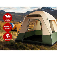 Family Camping Tent 4 Person Hiking Beach Tents Green Great Southern Land Sale Kings Warehouse 