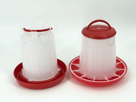 Farm Poultry Bird Chicken Water Drinker 3 L & 3 kg Food Grain Seed Feeder Set Kings Warehouse 