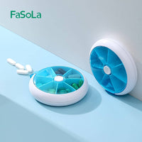 Fasola Rotating Seven-compartment Pill Box* Blue 9*2.5cm Kings Warehouse 