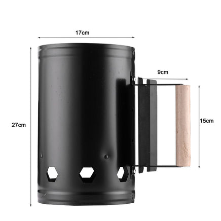 Fast Fire Starter Bucket BBQ Charcoal Chimney Starter Stainless Steel Easy Start Fire Kings Warehouse 