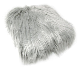 Faux Fur Long Hair Throw Rug Silver Home & Garden Kings Warehouse 