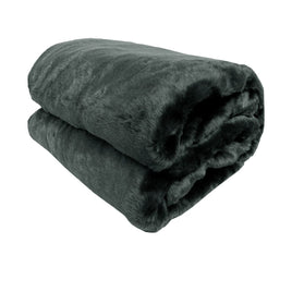 Faux Mink Throw Rug Charcoal Home & Garden Kings Warehouse 
