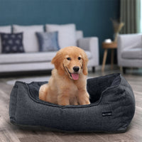 FEANDREA 70cm Dog Sofa Bed with Removable Washable Cover Dark Grey Kings Warehouse 