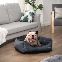 FEANDREA 70cm Dog Sofa Bed with Removable Washable Cover Dark Grey Kings Warehouse 