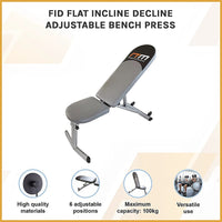 FID Flat Incline Decline Adjustable Bench Press Sports & Fitness Kings Warehouse 