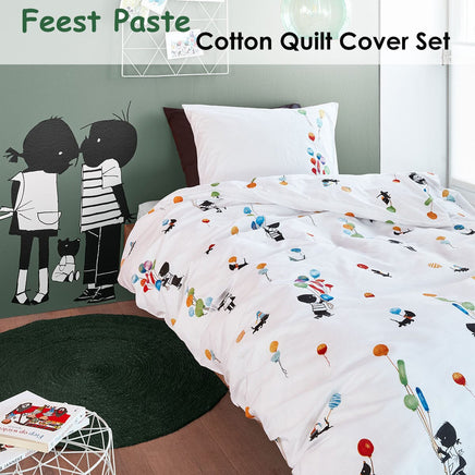 Fiep Westendorp Feest Pastel Cotton Quilt Cover Set Single Home & Garden Kings Warehouse 