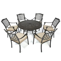 Fiji Metal Outdoor Dining table Furniture Kings Warehouse 