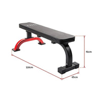 Fitness Flat Bench Weight Press Gym Home Strength Training Exercise Sports & Fitness Kings Warehouse 