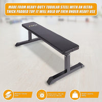 Fitness Flat Bench Weight Press Gym Home Strength Training Exercise Sports & Fitness Kings Warehouse 