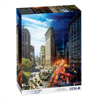 Flatiron, New York, Day to Night 1036 Piece Jigsaw Puzzle Kings Warehouse 