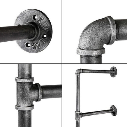 Floating DIY Pipe Shelf Metal Brackets Set of 2 Home & Garden Kings Warehouse 