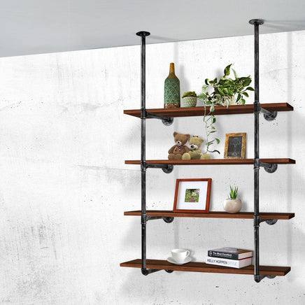 Floating DIY Pipe Shelf Metal Brackets Set of 2 Home & Garden Kings Warehouse 
