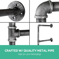 Floating DIY Pipe Shelf Metal Brackets Set of 2 Home & Garden Kings Warehouse 