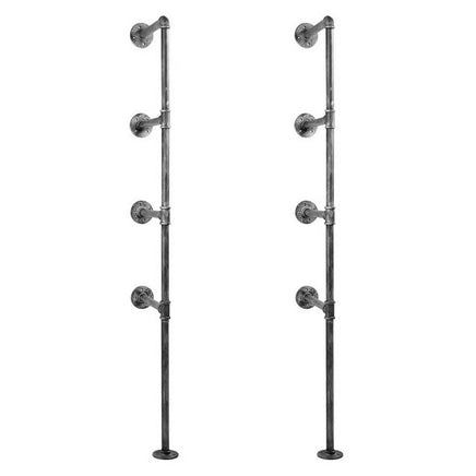 Floating DIY Pipe Shelf Metal Brackets Set of 2 Home & Garden Kings Warehouse 