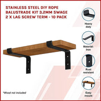 Floating Wall Shelf Brackets Heavy Duty Rustic Industrial 4-Pack Furniture Kings Warehouse 