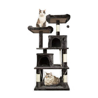FLOOFI 145cm Plush Cat Condo Cat Tree Dark Grey FI-CT-156-BJ Kings Warehouse 