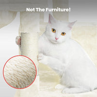 Floofi 155cm Plush Cat Condo Cat Tree Beige Kings Warehouse 