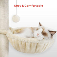 Floofi 155cm Plush Cat Condo Cat Tree Beige Kings Warehouse 