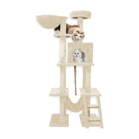 Floofi 155cm Plush Cat Condo Cat Tree Beige Kings Warehouse 