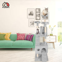 Floofi 170cm Plush Cat Condo Cat Tree Grey FI-CT-161-ZZ Kings Warehouse 