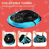 Floofi 4 Holes Cat Tunnel (Blue) Kings Warehouse 