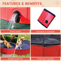 Floofi Pet Pool 120cm*30cm XL Red FI-SB-105-SG Kings Warehouse 