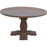 Florence Round Dining Table 135cm French Provincial Pedestal Solid Timber Wood dining Kings Warehouse 
