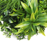 Flowering White Artificial Green Wall Disc UV Resistant 50cm (White Frame) Home & Garden Kings Warehouse 