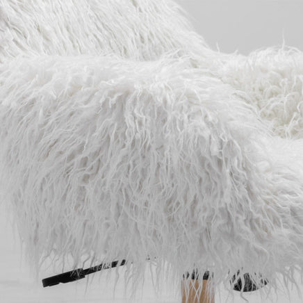 Fluffy Office Chair Faux Fur Modern Swivel Desk Chair for Women And Girls-White Furniture Kings Warehouse 