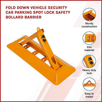 Fold Down Vehicle Security Car Parking Spot Lock Safety Bollard Barrier KingsWarehouse 