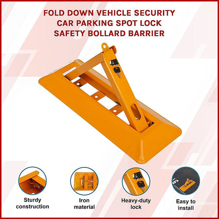 Fold Down Vehicle Security Car Parking Spot Lock Safety Bollard Barrier Tools Kings Warehouse 