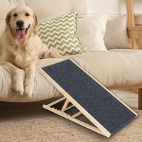 Foldable Dog Pet Ramp Adjustable Height Dogs Stairs for Bed Sofa Car 100cm Kings Warehouse 