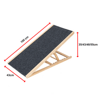 Foldable Dog Pet Ramp Adjustable Height Dogs Stairs for Bed Sofa Car 100cm Pet Care Kings Warehouse 