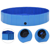 Foldable Dog Swimming Pool Blue 160x30 cm PVC dog supplies Kings Warehouse 