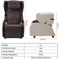 Foldable Electric Massage Chair Zero Gravity Chairs Recliner Full Body Bluetooth Speaker USB Charge Back Neck Furniture Kings Warehouse 