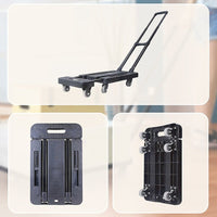 Foldable Hand Flatbed Trolley Cart 6 x 360 Degree Rotating Wheels with Maximum Load 200Kg Tools Kings Warehouse 
