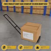 Foldable Hand Flatbed Trolley Cart 6 x 360 Degree Rotating Wheels with Maximum Load 200Kg Tools Kings Warehouse 