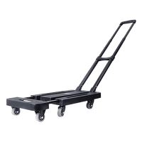 Foldable Hand Flatbed Trolley Cart 6 x 360 Degree Rotating Wheels with Maximum Load 200Kg Tools Kings Warehouse 