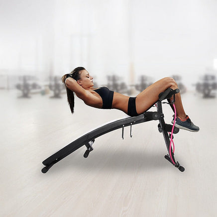 Foldable Incline Sit Up Bench for Home Gym Ab Workout Training Sports & Fitness Kings Warehouse 